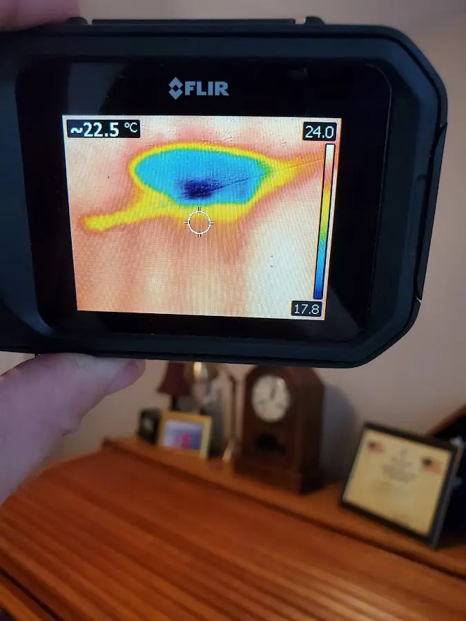 Thermal imaging inspection for water damage in Pleasant Valley