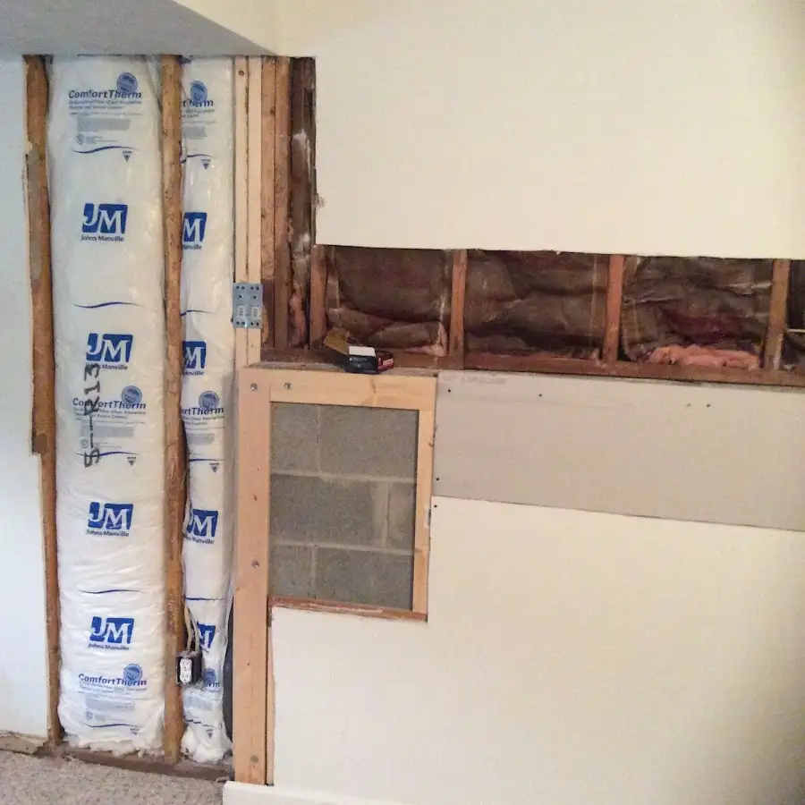 Wall insulation replacement during Contents Cleaning & Restoration in Pleasant Valley